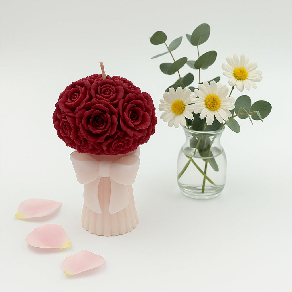 Red Rose Bouquet Scented Candle