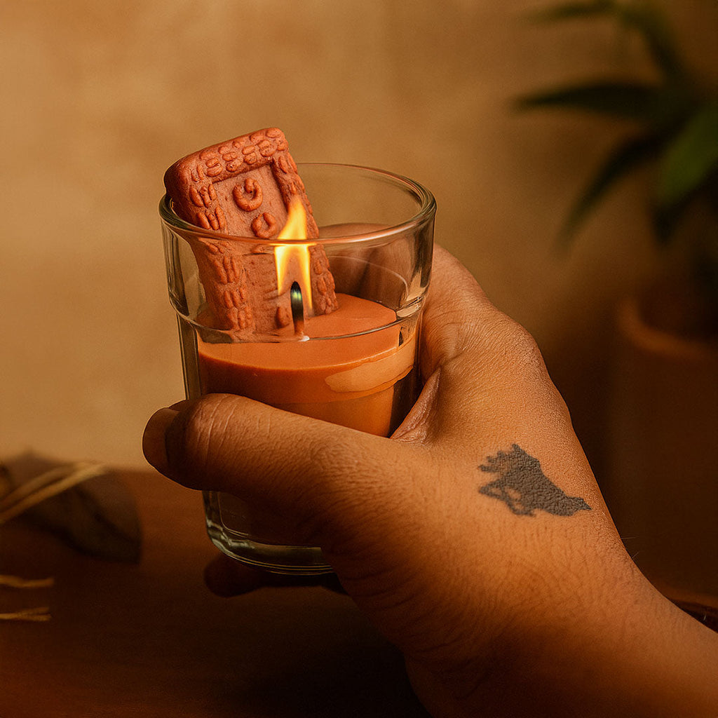 Biscuit-Style Aromatic Glass Candle