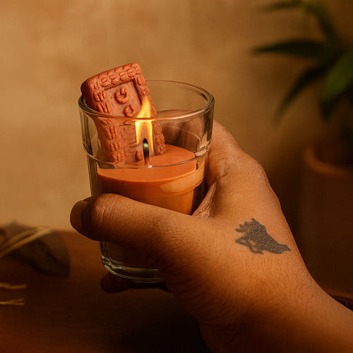 Biscuit-Style Aromatic Glass Candle