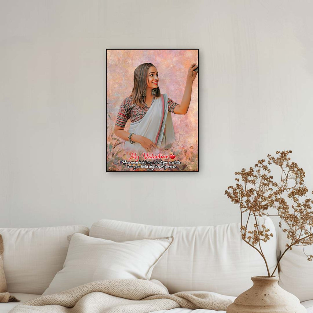Handmade Painting in Wood Frame